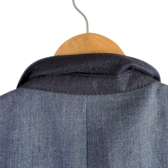 J.Crew Men‎ Ludlow Suit Jacket in Italian Wool and Linen Charcoal Gray, Size 40L - Picture 10 of 12